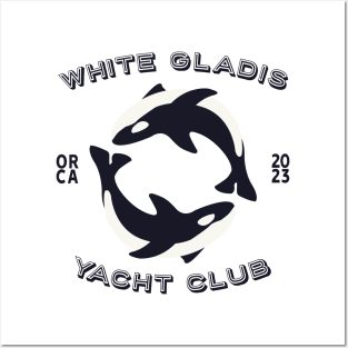 Killer whale - White Gladis Yacht Club Posters and Art